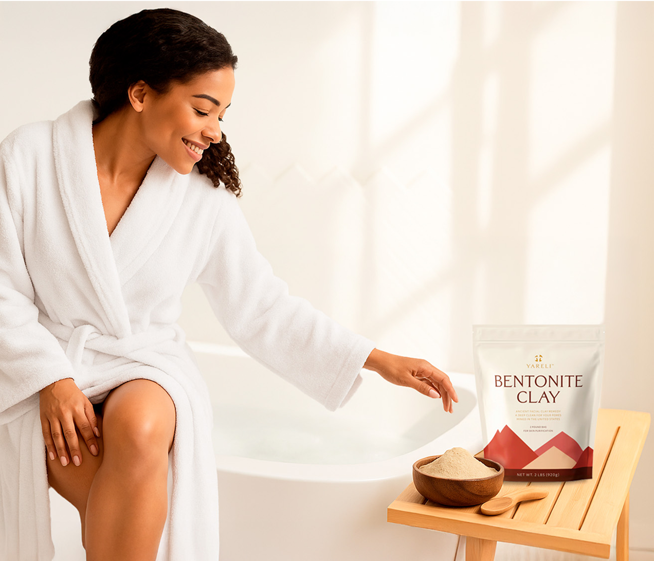 Bentonite Clay Facial Mask & Detox Bath, 2lb