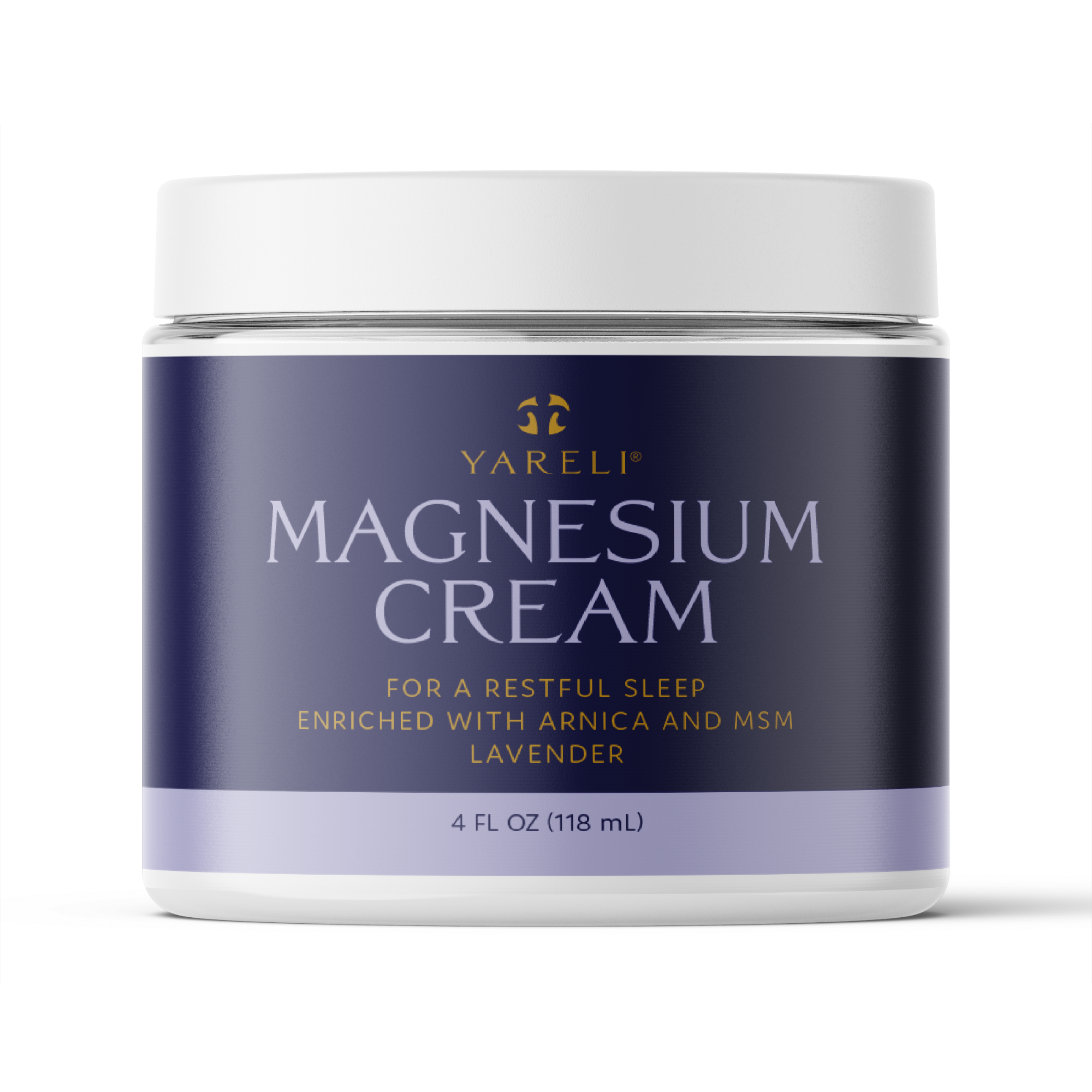 Yareli Magnesium Cream with Arnica and MSM, 4oz, Lavender