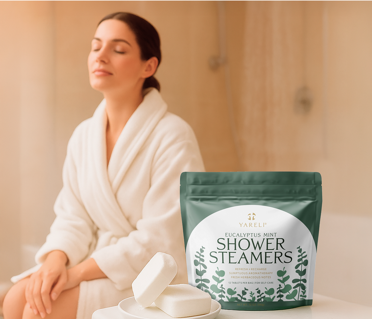 Shower Steamers, Eucalyptus Mint, 12 Pack